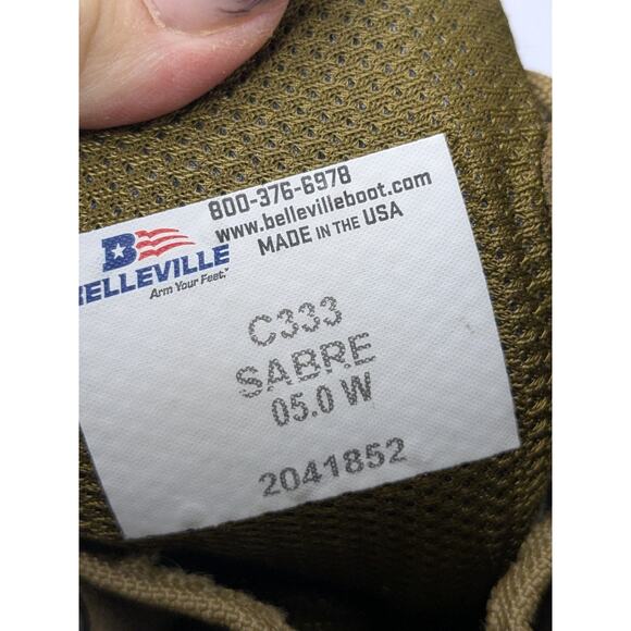 Belleville Men's C333 Sabre Hot Weather Hybrid Assault Boot Men Size 5 Wide - Picture 6 of 7